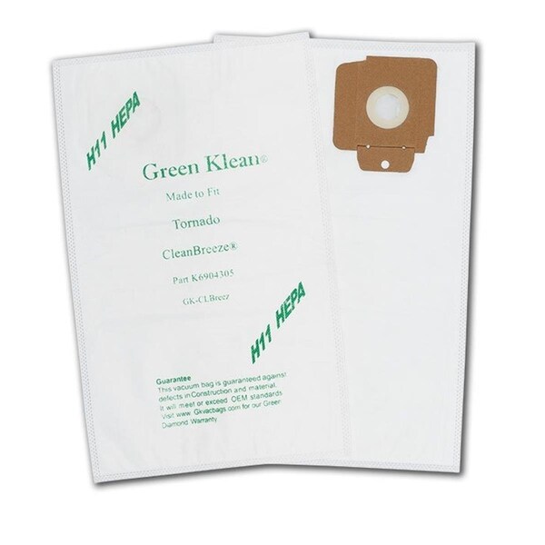 Green Klean GK-ClBreez H11 Tornado CV30 & CV38 H11 Hepa Replacement Vacuum Bags, 100PK - GR134963