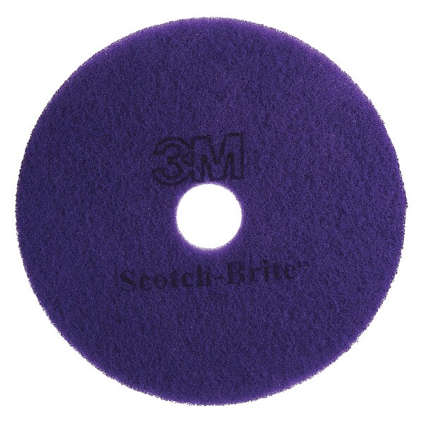 Scotch-Brite Diamond Floor Pad Plus, 20 In, Purple, PK5 - 23894