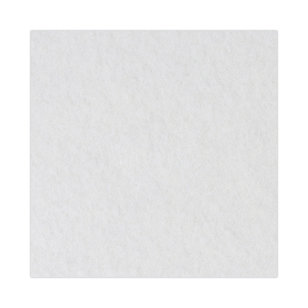 Boardwalk Polishing Floor Pads, 16" Diameter, White, PK5 - BWK4016WHI