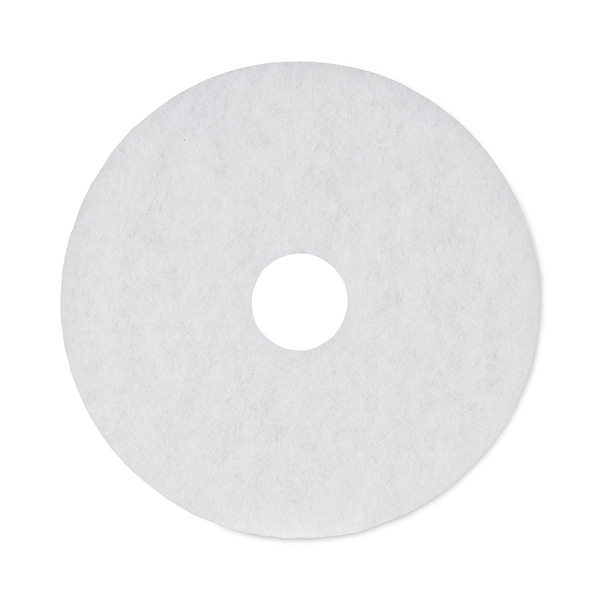 Boardwalk Polishing Floor Pads, 16" Diameter, White, PK5 - BWK4016WHI
