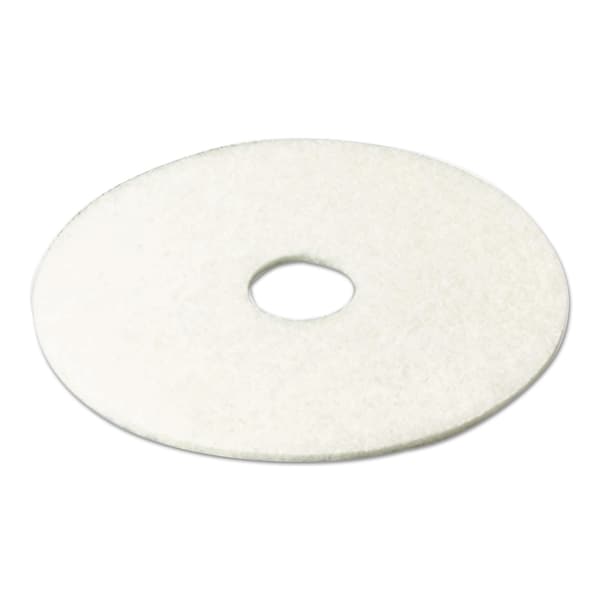 3M Low-Speed Super Polishing Floor Pads 4100, 20" Diameter, White, PK5 - 4100