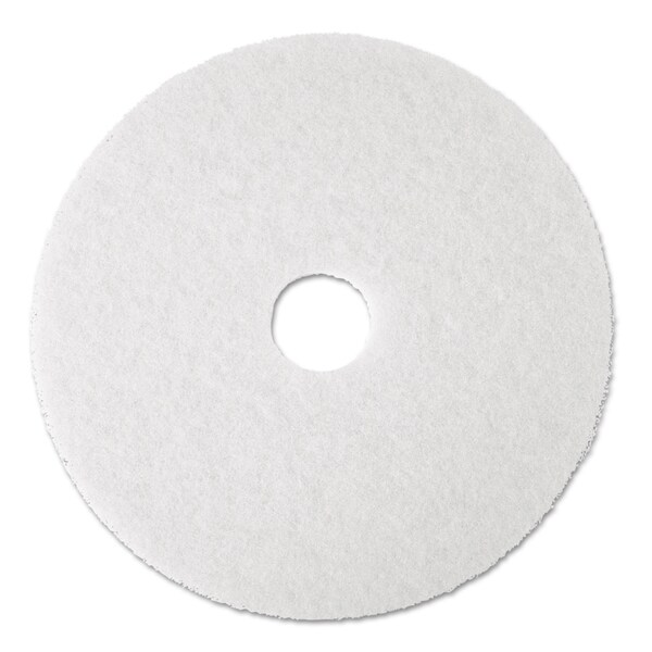 3M Low-Speed Super Polishing Floor Pads 4100, 20" Diameter, White, PK5 - 4100