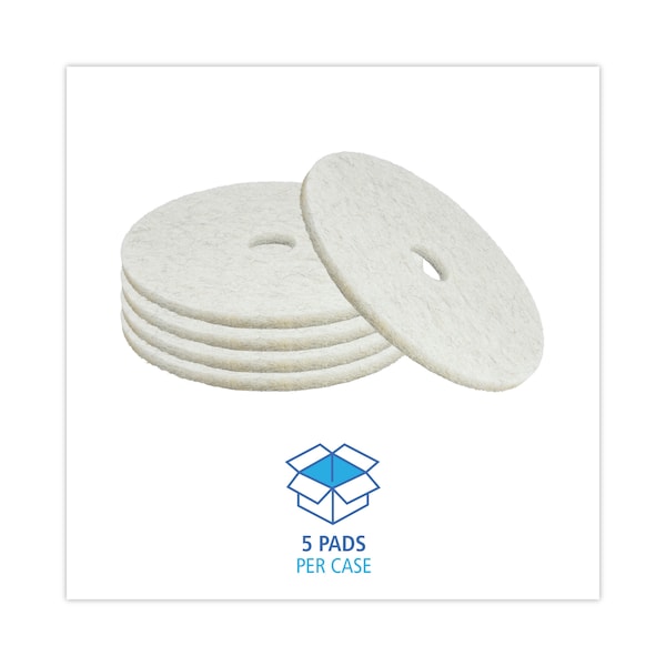 Premiere Pads FloorPads, UltraHighSpeed, 20", Natural, PK5 - PAD 4020 NAT