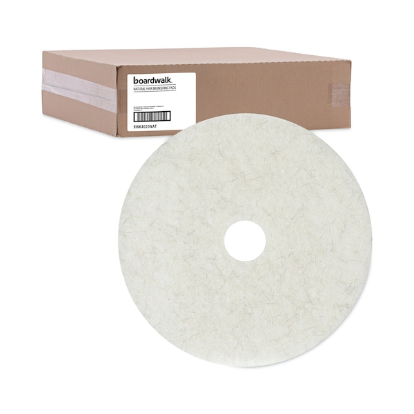 Premiere Pads FloorPads, UltraHighSpeed, 20", Natural, PK5 - PAD 4020 NAT
