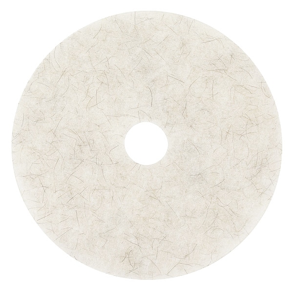 3M Burnishing Pad, 20 In, White, PK5 - 3300