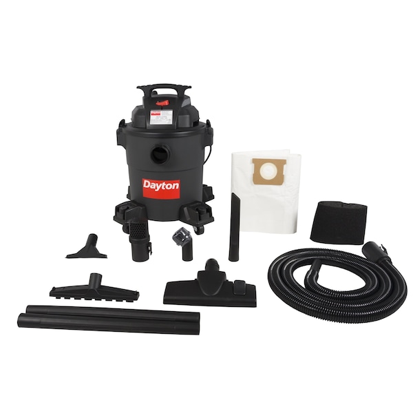 Dayton Commercial Wet/ Dry Vacuum, 6 gal, 1,200 W - 61HV88