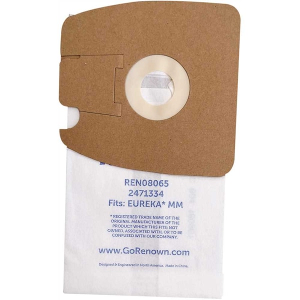 Renown Vacuum Bag for Eureka MM.Equivalent to 60295, 60296, 60297, 3PK - PAP604