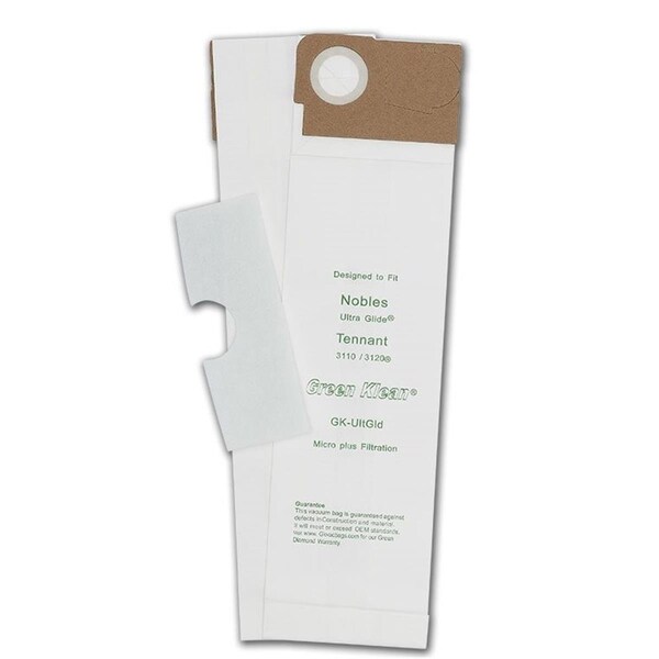 Green Klean Tennant-Nobles 3110-3120 Ultra Glide Replacement Vacuum Bags, 100PK - GK-ULTGLD