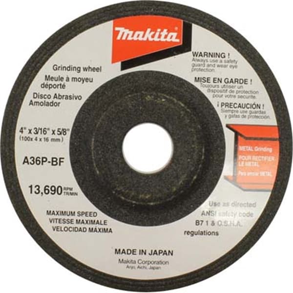 Rueda de esmerilado Makita 4"x5/8"x3/16" 36gt - 741405-2-1