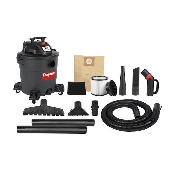Dayton General Purpose Wet/Dry Vacuum, 12 gal, 1,080 W - 61HV84