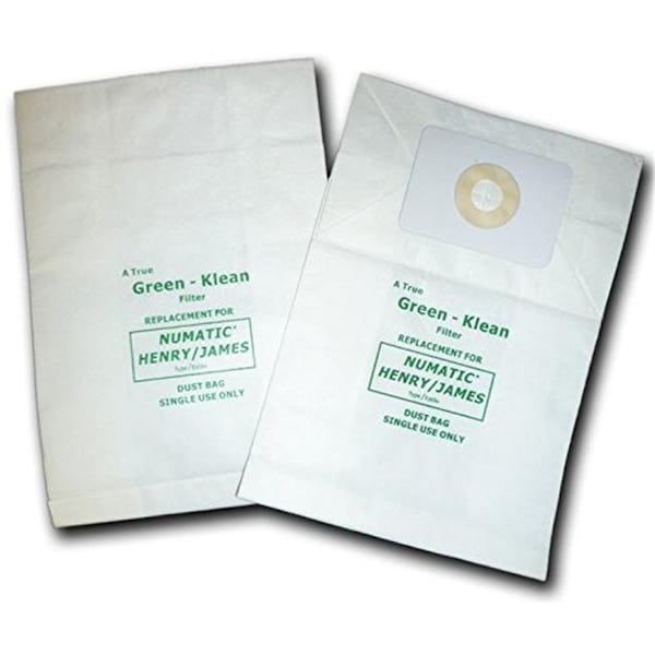 Green Klean Green Klean GK-NVM1C N.A.C.E. & Numatic Henry & James Backpack RSV130 Replacement Vacuum Bags - 10 per Case - Case of 10 - GK-NVM1C