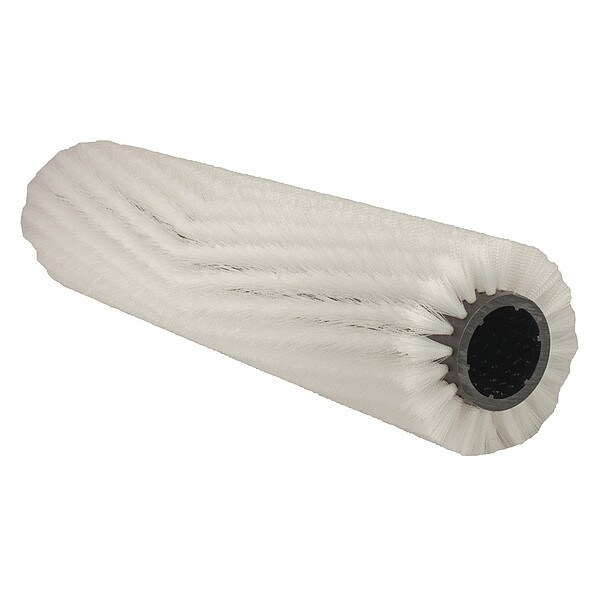 Tennant Floor Machine Brush, 9 in Dia, White - 386250