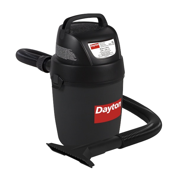 Dayton Portable Wet/Dry Vacuum, 2 gal, 600 W - 61HV76