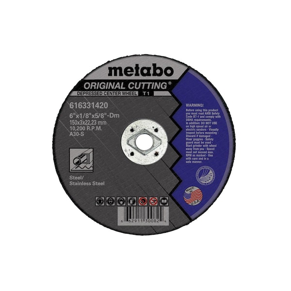 Rueda de corte Metabo 7"X1/8"X5/8" DM - A30S Original - 616333000