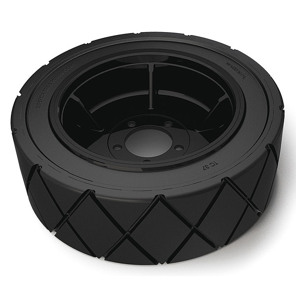 Tennant Tire Assembly, 6 in L, Blk - 1059343
