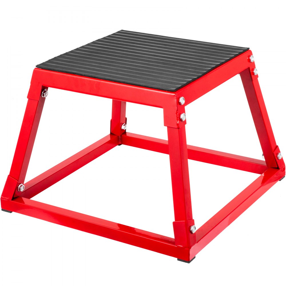 VEVOR Plyometric Platform Box Fitness Exercise Jump Box Step Plyometric Box Jump for Exercise Fit Training (12/18/24/Red) (12'' Height) - 12JSTD00000000001V0