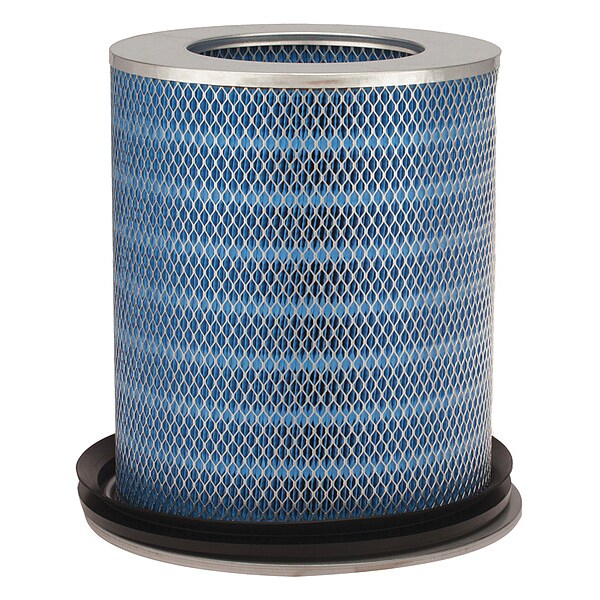Tennant Cylinder Dust Filter, 13 1/4in L, Blk/Blue - 9008919