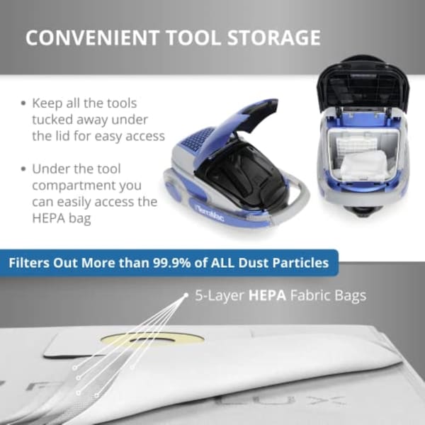 Prolux Blue 5 Speed TerraVac Vacuum Cleaner with Sealed HEPA Filter - PROLUX_TERRA_B