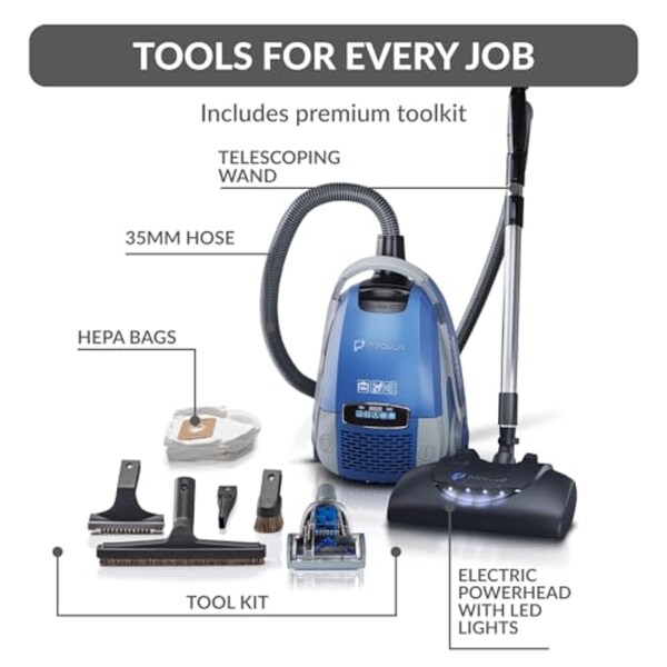 Prolux Phantom Canister Vacuum Cleaner with Wessel Werk EBK360 Power Nozzle - PHANTOM1