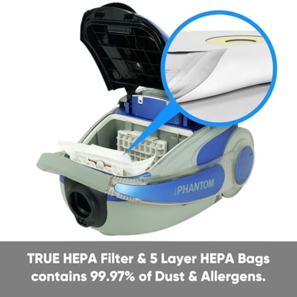 Prolux Phantom Canister Vacuum Cleaner with Wessel Werk EBK360 Power Nozzle - PHANTOM1