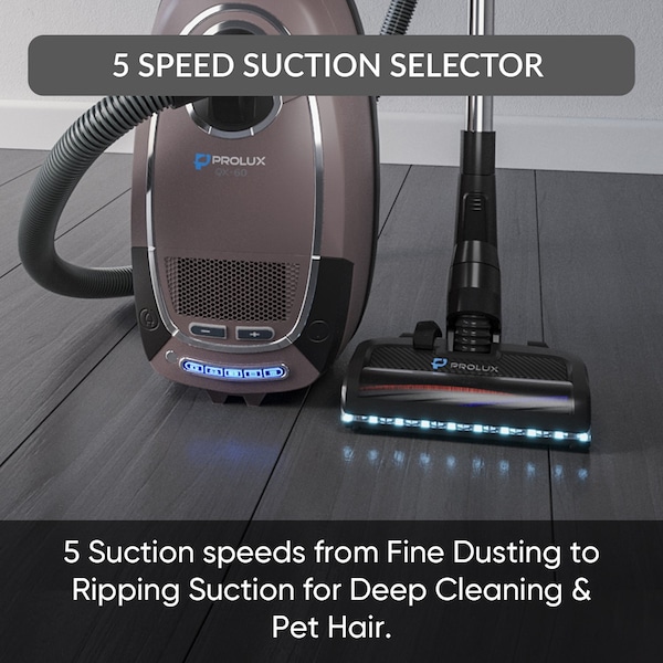 Prolux Canister Vacuum Cleaner with Wessel Werk EBK250 Power Nozzle - QX60