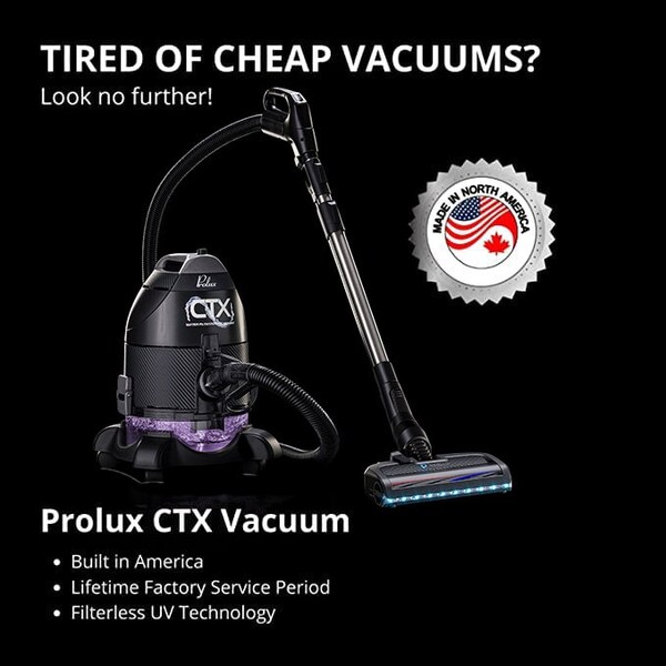 Prolux CTX PET Water Filtration Bagless Canister Vacuum Cleaner - CTX250