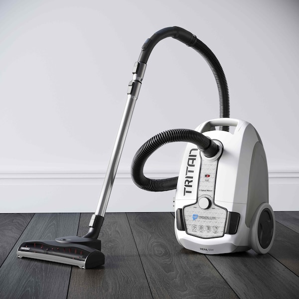 Prolux Tritan Canister Vacuum with Sealed HEPA Filtration and 12 Amp Motor - TRITAN_WHITE