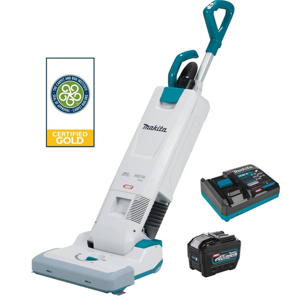 Makita Cordless Upright Vacuum, 20.3 lb, 57 dB - GCV09L1