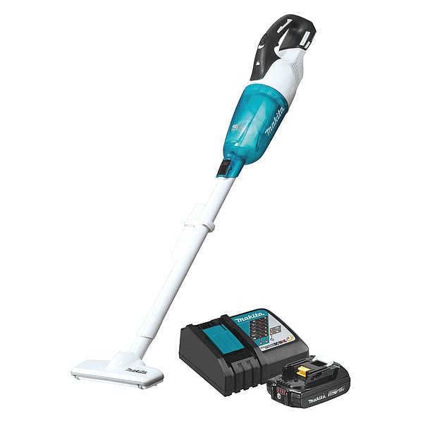 Makita 18V LXT Brushless Compact Vacuum Kit, Trigger Lock (2.0Ah) - XLC03R1WX4