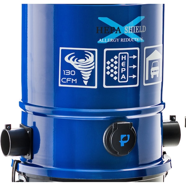 Prolux CV12000 Central Vacuum Unit System with Electric Hose Power Nozzle Kit - BLUECEN3