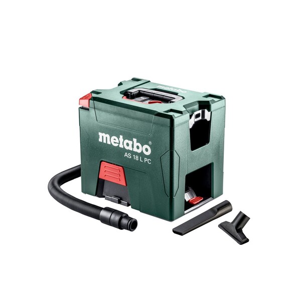 Metabo Cordless Vacuum, 18.0V, 2.0 gal. Tank - AS 18 L PC HEPA BARE