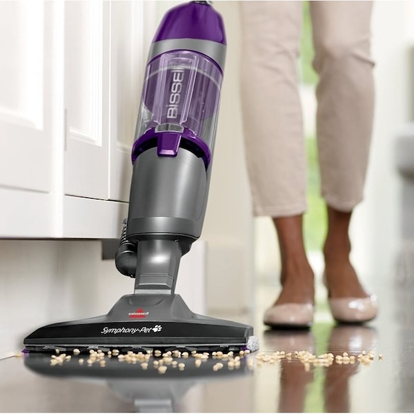 Bissell BISSELL 1543 Vacuum and Steam Mop, 1100 W Steam, 400 W Vacuum, 12.8 oz Tank, Grapevine Purple/Silver - 1543