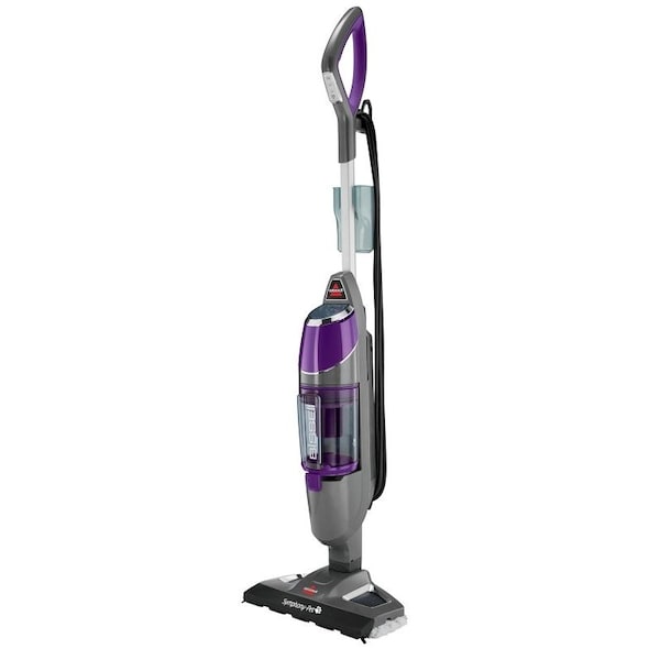 Bissell BISSELL 1543 Vacuum and Steam Mop, 1100 W Steam, 400 W Vacuum, 12.8 oz Tank, Grapevine Purple/Silver - 1543