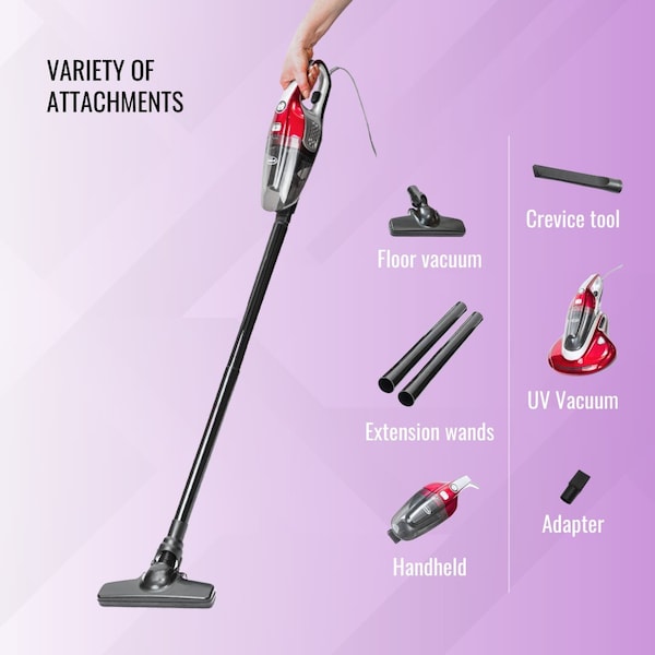 Ewbank Convertible Vacuum Cleaner with Attachments & Bed/Fabric Sanitizer with UV Light - UV400