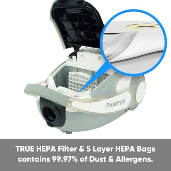 Prolux Phantom Canister Vacuum Cleaner with Wessel Werk EBK250 Power Nozzle - PHANTOM2