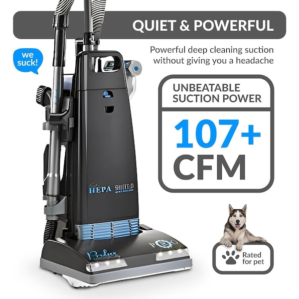 Prolux 8000 Commercial Upright Vacuum with Sealed HEPA Filtration - PROLUX_8000