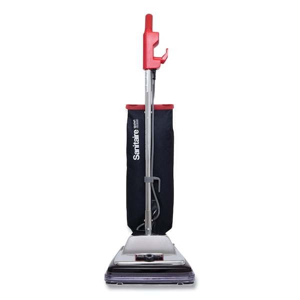 Sanitaire TRADITION QuietClean Upright Vacuum SC889A, 12" Cleaning Path, Gray/Red/Black - SC889B
