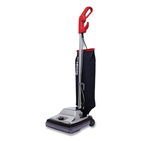 Sanitaire TRADITION QuietClean Upright Vacuum SC889A, 12" Cleaning Path, Gray/Red/Black - SC889B