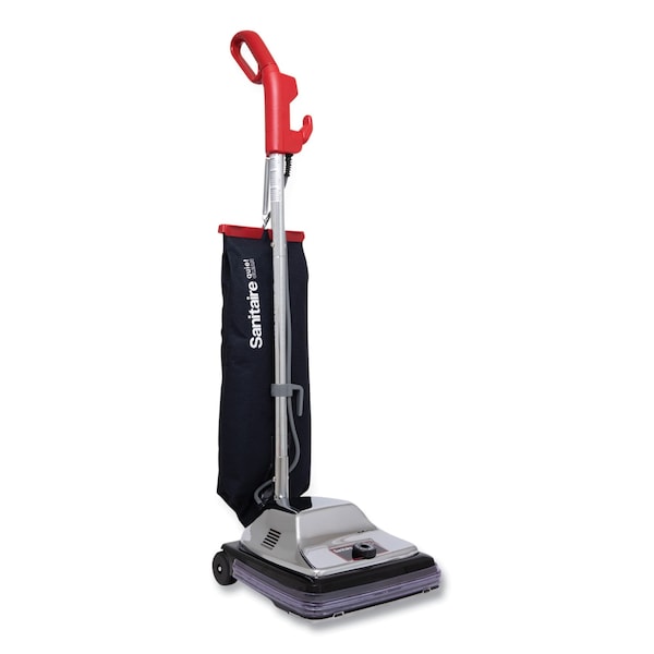 Sanitaire TRADITION QuietClean Upright Vacuum SC889A, 12" Cleaning Path, Gray/Red/Black - SC889B