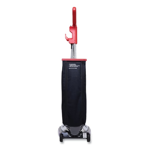 Sanitaire TRADITION QuietClean Upright Vacuum SC889A, 12" Cleaning Path, Gray/Red/Black - SC889B