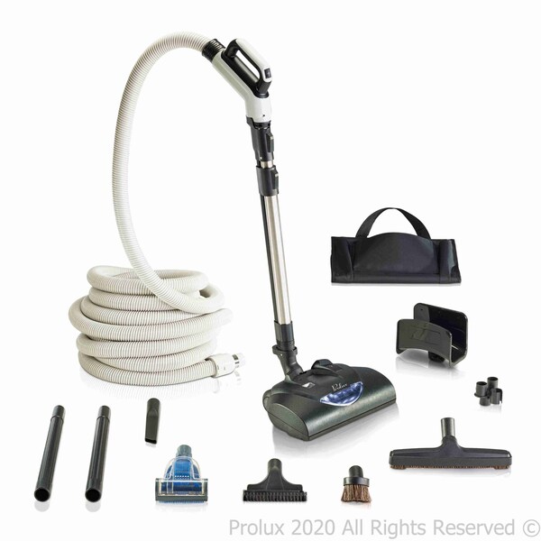 Prolux Premium 35 ft Universal Central Vacuum Hose Kit With Wessel Werk Power Nozzle - PL35