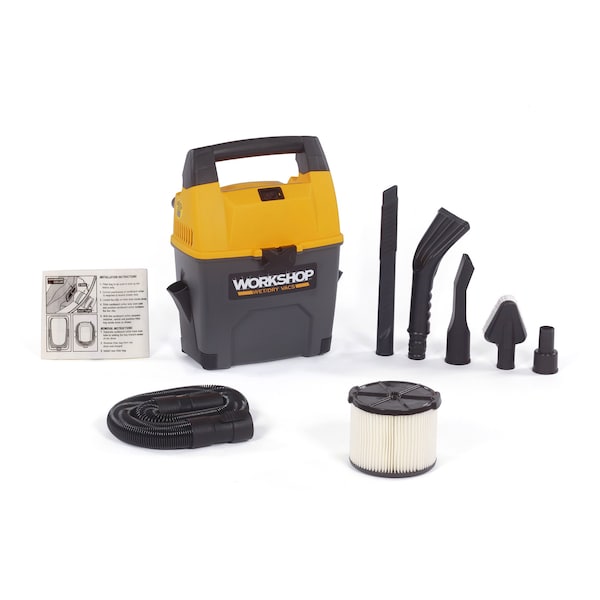 Workshop Wet/Dry Vacs 3 Gal. 3.5 Peak HP Portable Wet/Dry Vacuum Cleaner with Accessories - WS0301VA