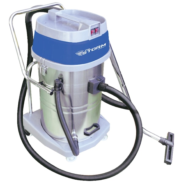 Mercury Floor Machines Storm 20-Gallon Wet/Dry Vacuum, Chrome Steel Tank - WVC-20