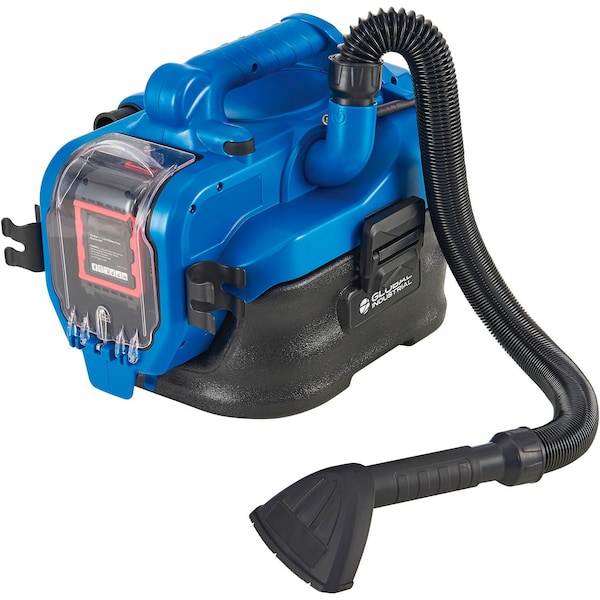 Global Industrial Battery Powered HEPA Wet/Dry Vacuum w/ Air Inflate Adapter, 2 Gallon Cap. - 641808