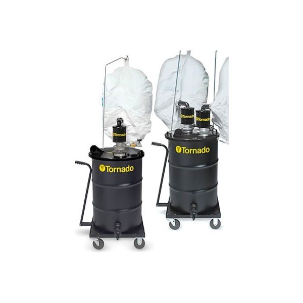 Powr-Flite Tornado Dual Air Jumbo Series Wet/Dry Industrial Vacuum, Black - 95962