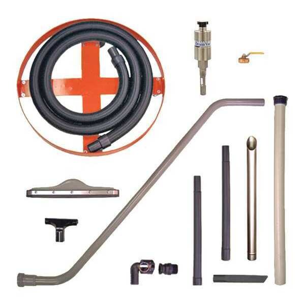 Exair Deluxe Rev. Drum Vacuum System, 30 gal., Hose Dia. 1-1/2", 19 scfm - 6296-30