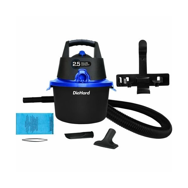 Esm Vacuum, Wet/Dry/Blow, 4ft Hose, 2.5 Gal, Rich BK - ESMDH7000201
