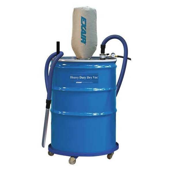 Exair Premium Heavy Duty Dry Vacuum Sys, 30 gal., Hose Dia. 1-1/2", 68 scfm - 6397-30