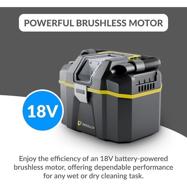 Prolux Cordless Commercial Wet/Dry Tool & Travel Vacuum - PWDPRO