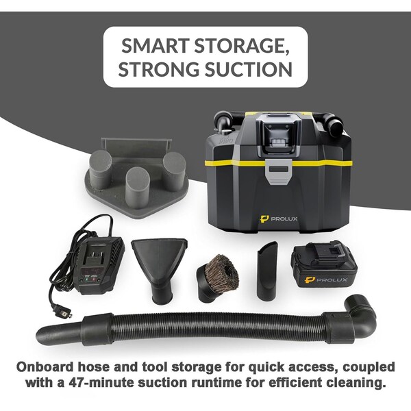Prolux Cordless Commercial Wet/Dry Tool & Travel Vacuum - PWDPRO